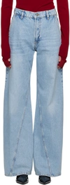 Anine Bing Brie Jean In Pale Azure In Washed Blue