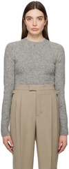 Ami Alexandre Mattiussi Speckled-knit Virgin Wool-blend Jumper In Heather Grey/096