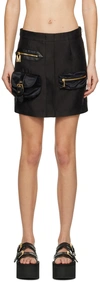 Moschino Cargo Mini Skirt In A1555 Fantasy Black