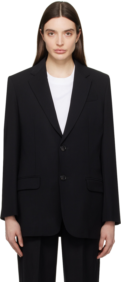 Ami Alexandre Mattiussi Black Buttoned Blazer In Black/001