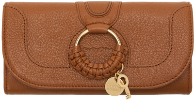 See By Chloé Brown Hana Long Wallet In 242 Caramello