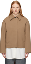 Studio Nicholson Drop-shoulder Long-sleeve Jacket In Nutmeg