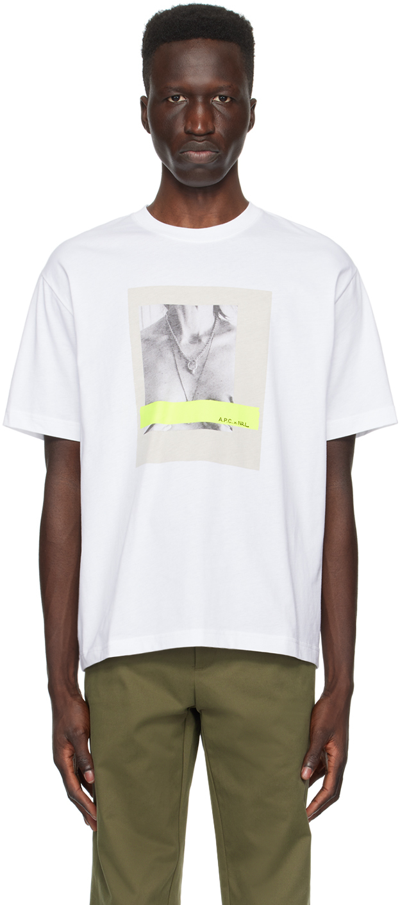 Apc White Natacha Ramsay-levi Edition T-shirt In Dam Jaune Fluo