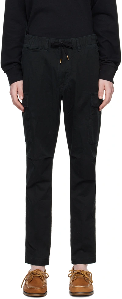 Polo Ralph Lauren Black Slim-fit Cargo Trousers In Polo Black