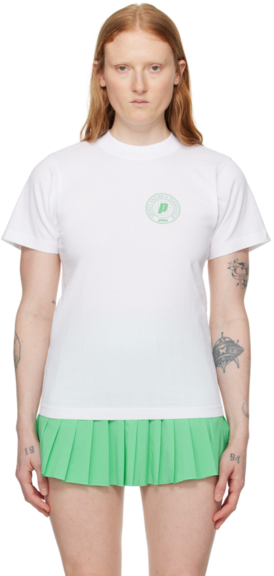 Sporty And Rich Logo-print Cotton T-shirt In White