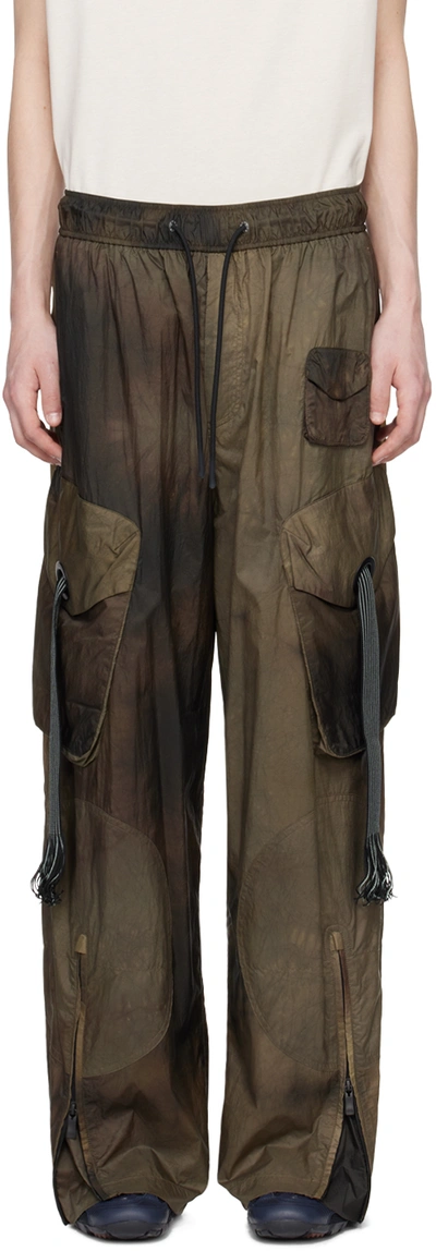 A. A. Spectrum Green Eclipse Cargo Trousers In Algae Green