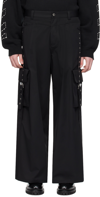 OFF-WHITE BLACK BUCKLES CARGO PANTS