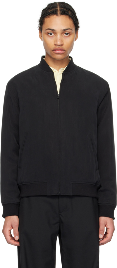 Theory Men's Olivard Tencel Lyocell Bomber Jacket In Black