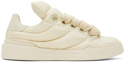 Dolce & Gabbana Off-white New Roma Sneakers In Panna/panna