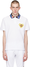 VERSACE JEANS COUTURE WHITE HEART COUTURE POLO