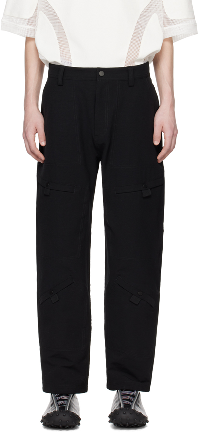 A. A. Spectrum Black Joiner Cargo Pants In Black Rock