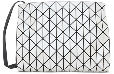 Bao Bao Issey Miyake Black & Off-white Row Metallic Messenger Bag In 02-ivory