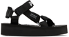 Palm Angels Depa Logo Print Sandals In Black White