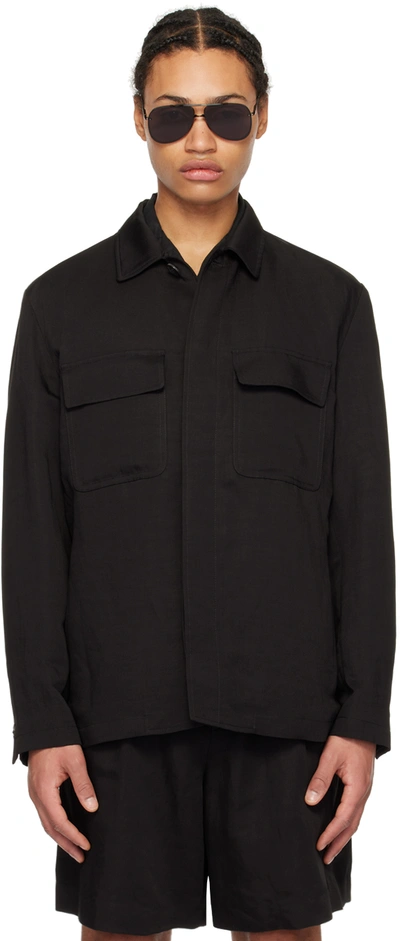 Lardini Black Four-pocket Jacket In 999