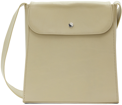 Our Legacy Beige Extended Bag In Dusty White Leather