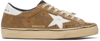 GOLDEN GOOSE BROWN & WHITE SUPER-STAR SNEAKERS