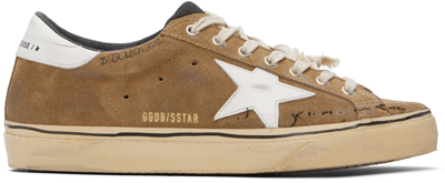 Golden Goose Brown & White Super-star Sneakers In 55482 Tabacco/white