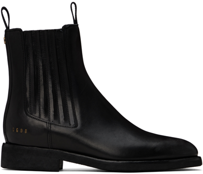 Golden Goose Chelsea Ankle Boots In Black Leather In 90100 Black