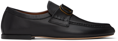 Valentino Garavani Black Vlogo Signature Loafers