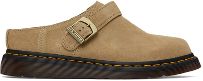 Dr. Martens' Beige Isham Slingback Mules In Parchment Desert Oas