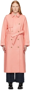 MACKAGE PINK GAEL-V LEATHER TRENCH COAT