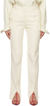 Jil Sander Off-white Tailored Trousers In 105 Chalk
