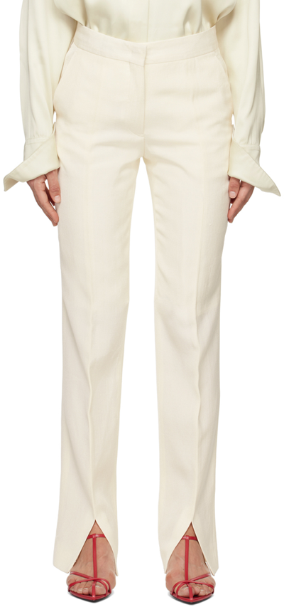 Jil Sander Off-white Tailored Trousers In 105 Chalk