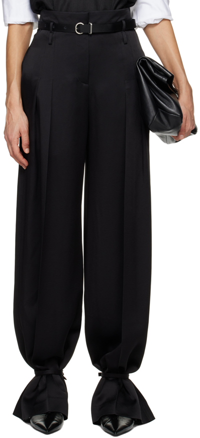 Jil Sander Black Tailored Trousers In 001 Black