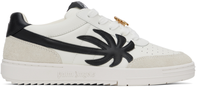 Palm Angels White & Black Palm Beach University Sneakers In White Blac