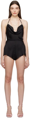 Agent Provocateur Black Eleana Jumpsuit In 001694 Black
