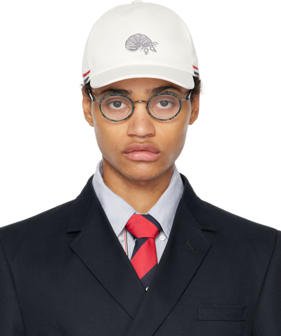 Thom Browne White Classic 6-panel Cap