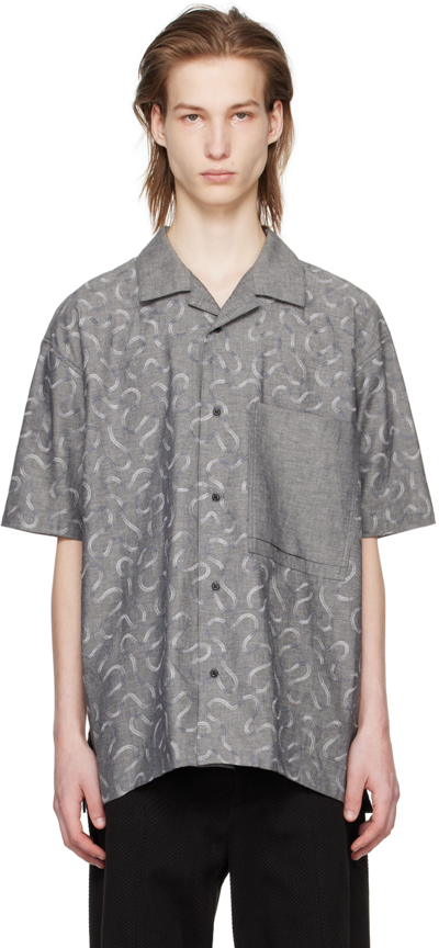 Kozaburo Black Embroidered Shirt