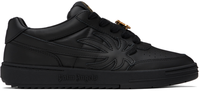 Palm Angels Black Palm Beach University Sneakers In Black Blac