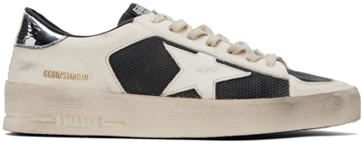 Golden Goose Off-white & Black Stardan Sneakers In 10238 White/black/si