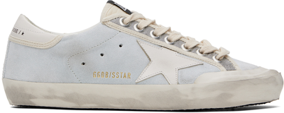 Golden Goose Gray & White Super-star Suede Sneakers In Grey
