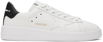 Golden Goose White & Black Purestar Bio-based Sneakers In White/black