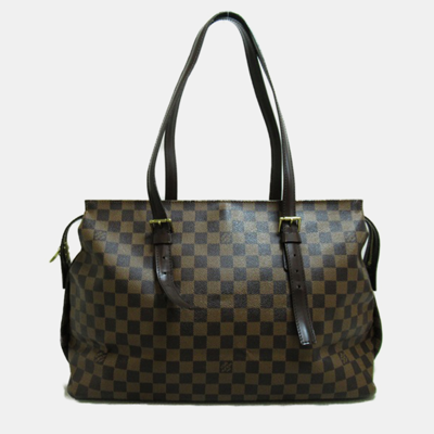 Pre-owned Louis Vuitton Brown Canvas Damier Ebene Chelsea Bag