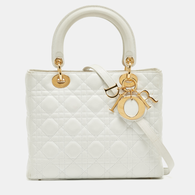 Pre-owned Dior Tote In White