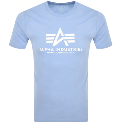Alpha Industries Logo T Shirt Blue