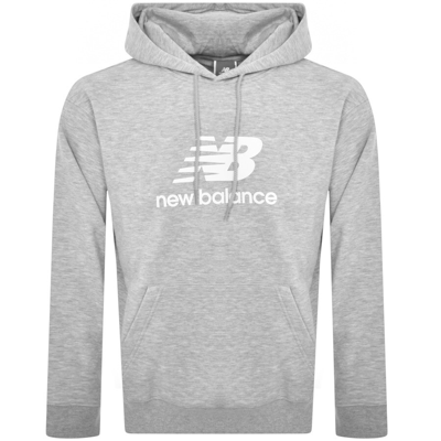 New Balance Men's Sport Essentials Fleece Logo Hoodie In Grey