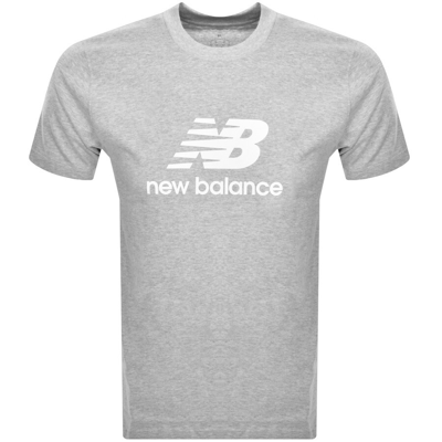 New Balance Logo Tee In Grey, Men's At Urban Outfitters