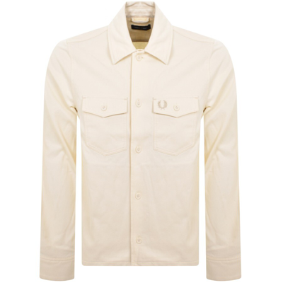Fred Perry Bedford Corduroy Overshirt Cream In Neutral