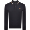 FRED PERRY FRED PERRY LONG SLEEVED POLO T SHIRT NAVY