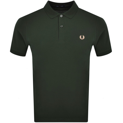 Fred Perry Plain Polo T Shirt Green