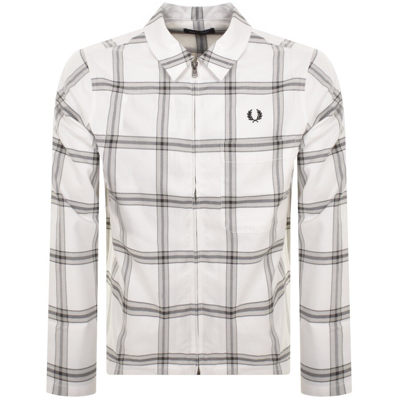 Fred Perry Oversized Overshirt White