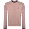 FRED PERRY FRED PERRY CREW NECK SWEATSHIRT DARK PINK
