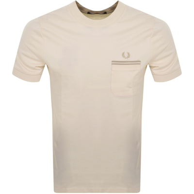 Fred Perry Pocket T Shirt Cream In Neutral