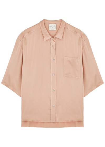Forte Forte Forte_forte Stretch-silk Satin Shirt In Light Pink