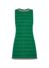 ALICE AND OLIVIA CLYDE EMBELLISHED TWEED MINI DRESS