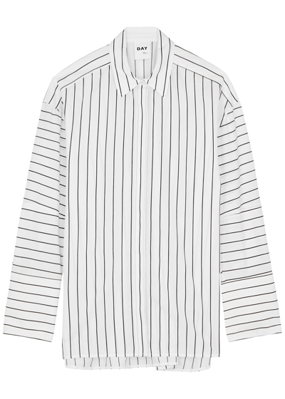 Day Birger Et Mikkelsen Julianna Striped Cotton-blend Poplin Shirt In White And Black